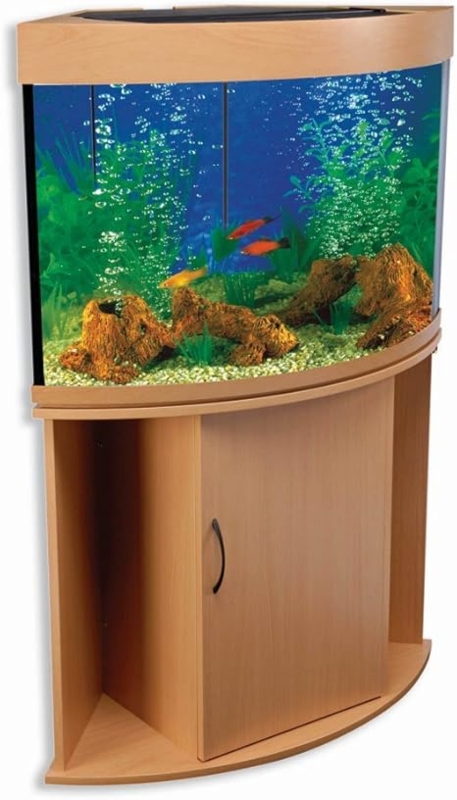 36-Gallon Corner Aquarium with Beech Wood Stand