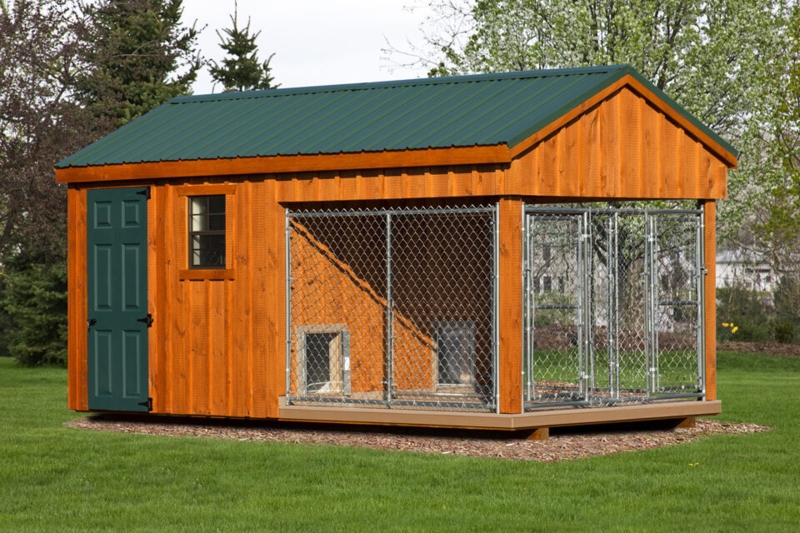 Durable Wooden Dog Kennel with Double Compartments