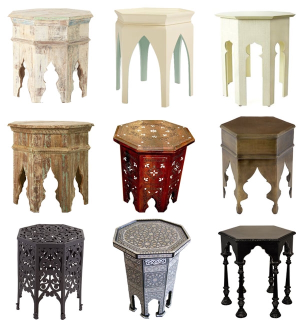 Elegant Moroccan Octagonal Accent Tables Collection