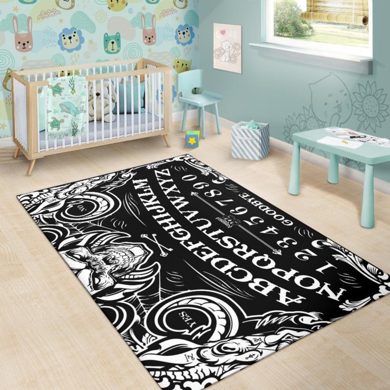 Gothic Ouija Board Area Rug for Unique Home Decor