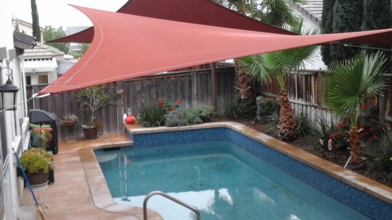 Modern Pool Shade Sails for Outdoor Comfort