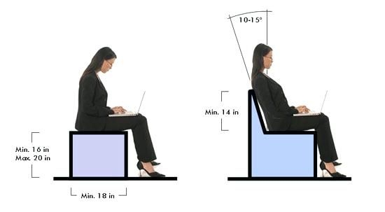 Standard Bench Height and Seating Angle for Tables