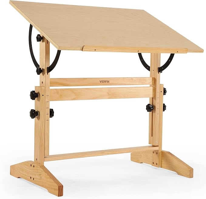 Adjustable Wooden Drafting Table for Creative Work