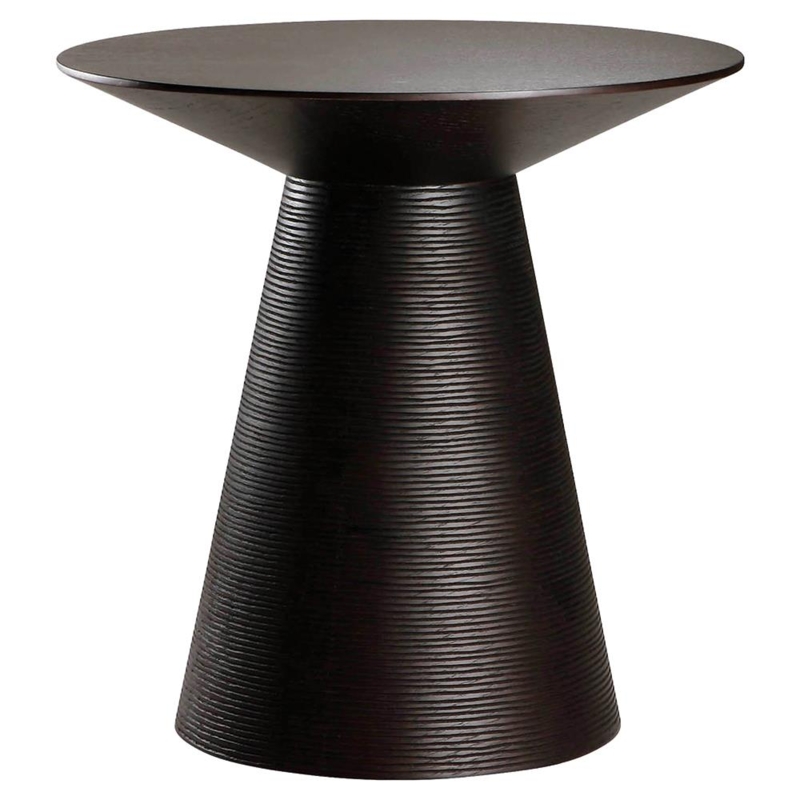 Aurea Mid Century Modern Black Oak Side Table