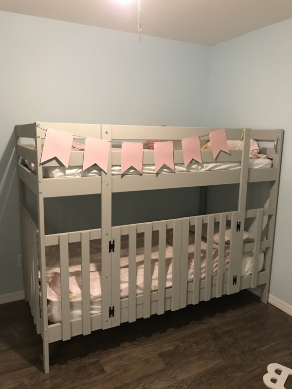 crib and bed bunk bed