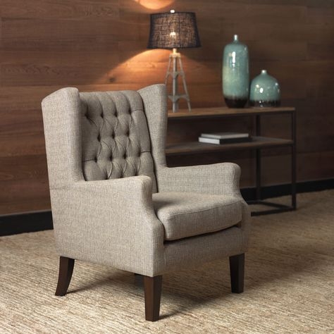 Elegant Fabric Accent Chair with Tufted Back