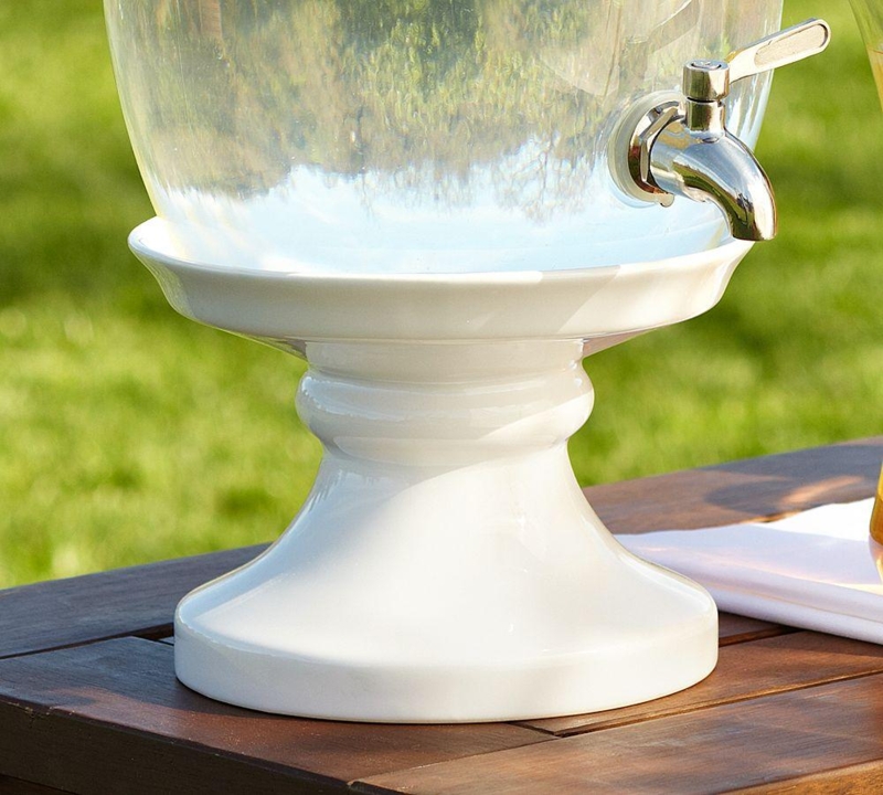 Elegant White Rhodes Drink Dispenser Stand