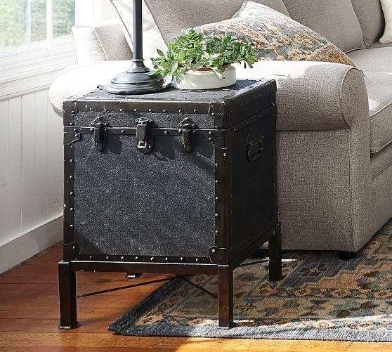 Industrial Vintage Ludlow Trunk End Table