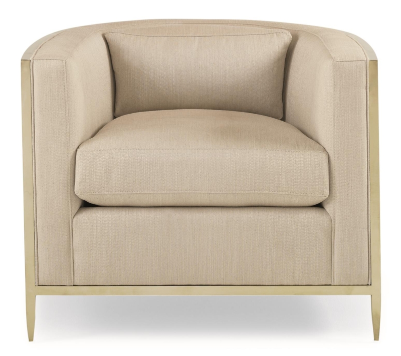 Modern Beige Upholstered Caracole Den Chair