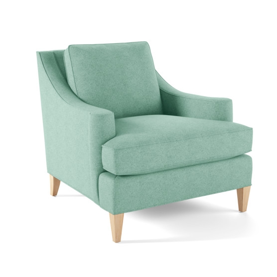 Modern Mint Green Upholstered Den Chair
