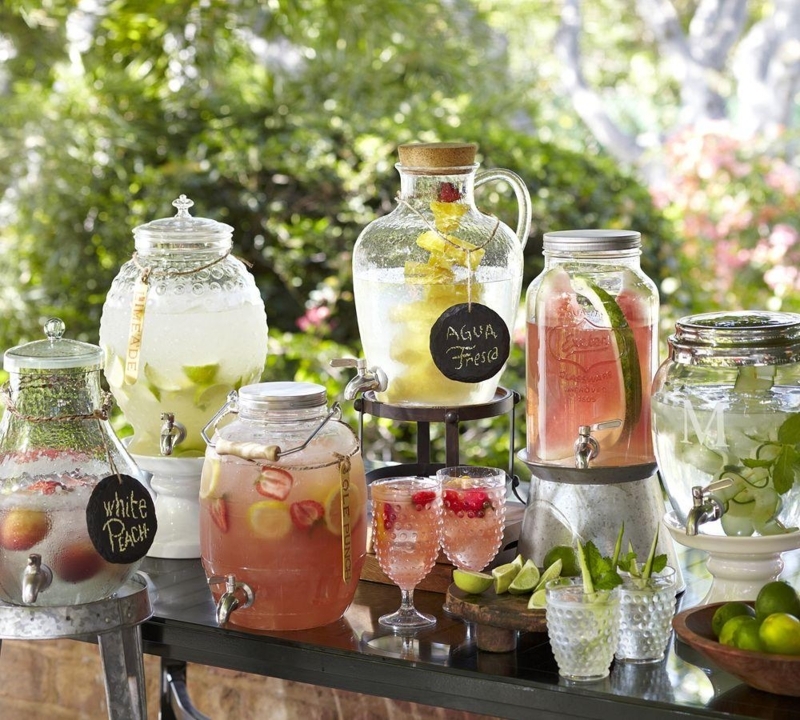 Rustic Galvanised Metal Drink Dispenser Stand Outdoor