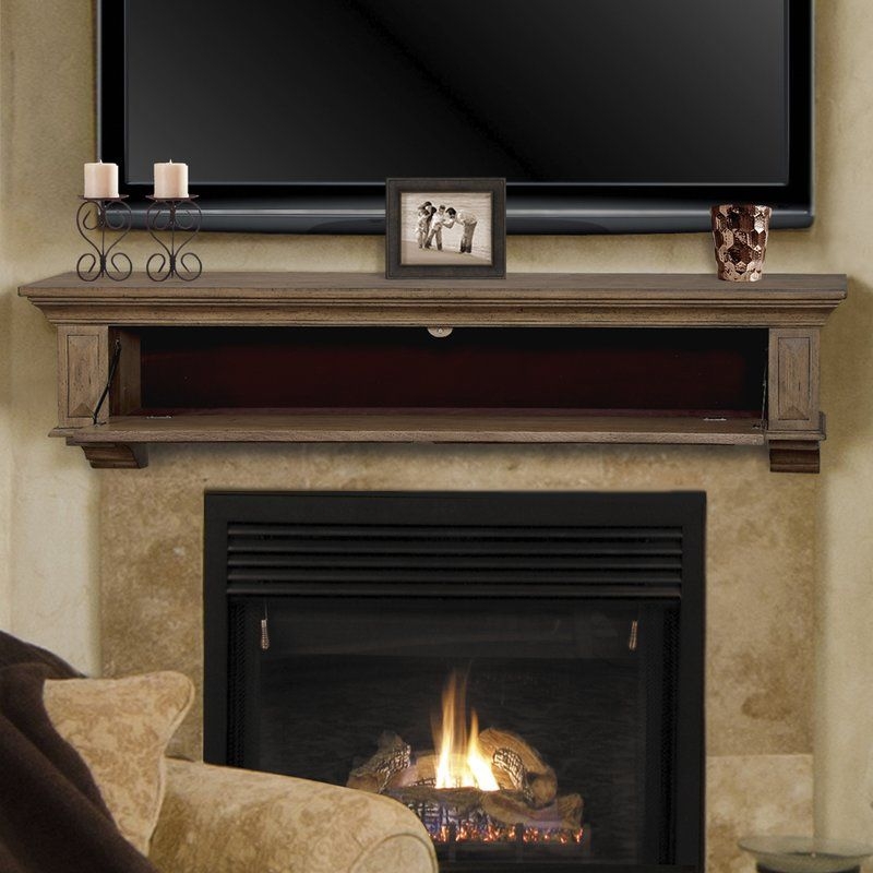 Thomas Drop Front Storage Fireplace Mantel Shelf Design