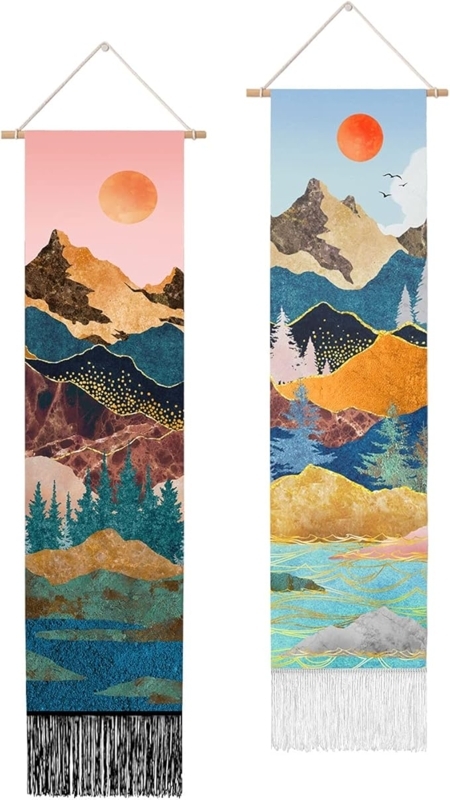 Colorful Mountain Landscape Tapestry Wall Decor