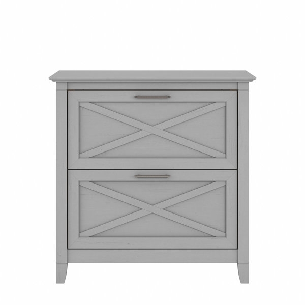 Modern Farmhouse Two-Drawer Gray Filing Cabinet