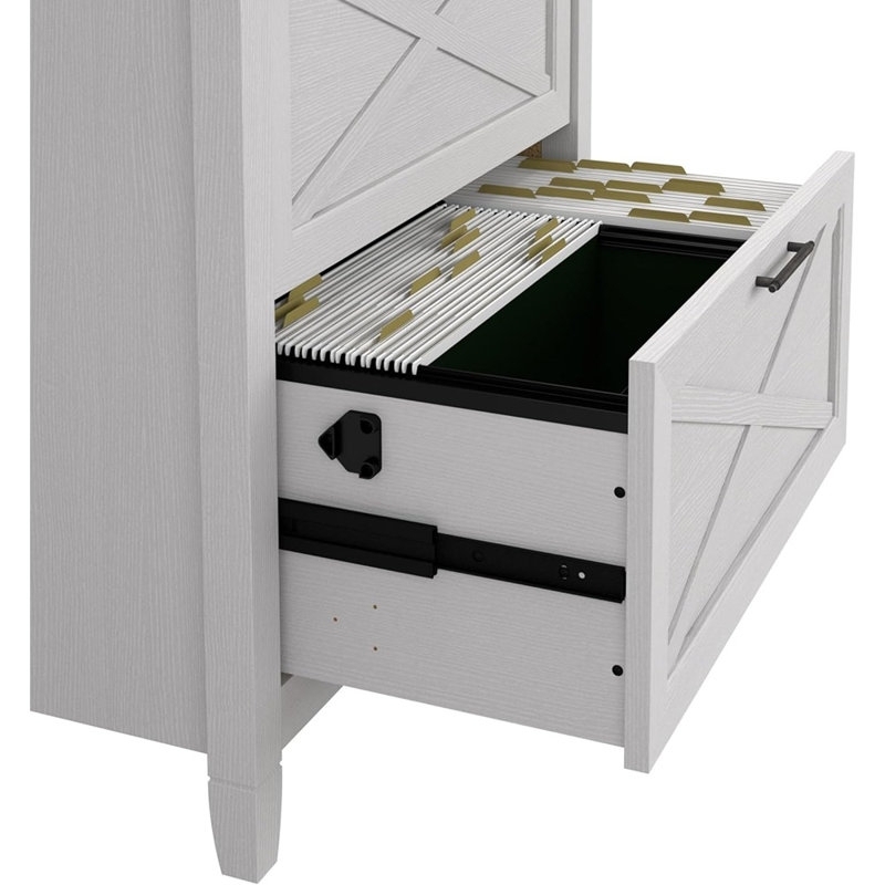 Modern Farmhouse White 2-Drawer File Cabinet