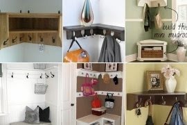 corner shelf with hooks