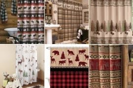 Lodge Rustic Shower Curtain