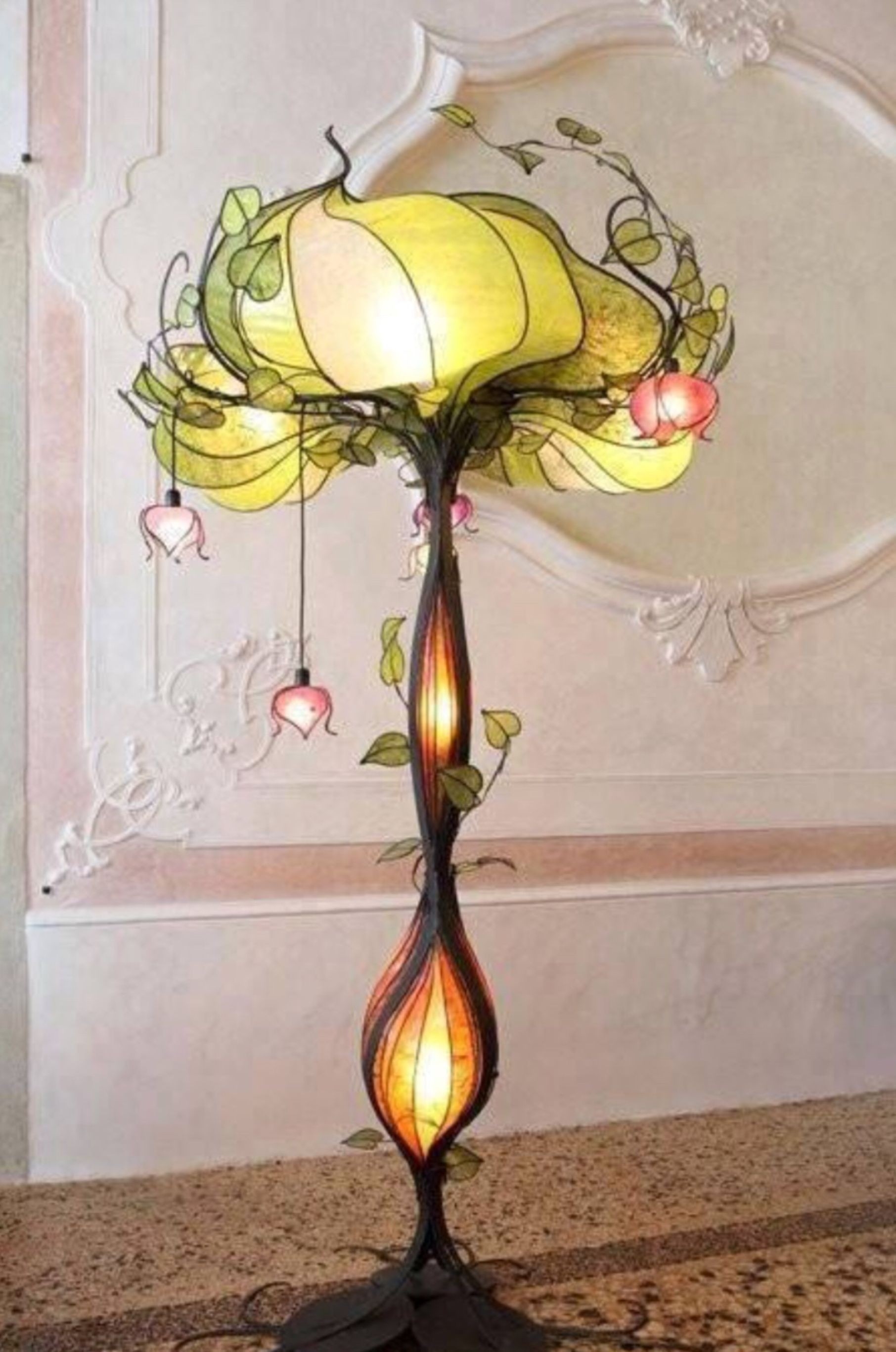 Art nouveau deals lamp woman