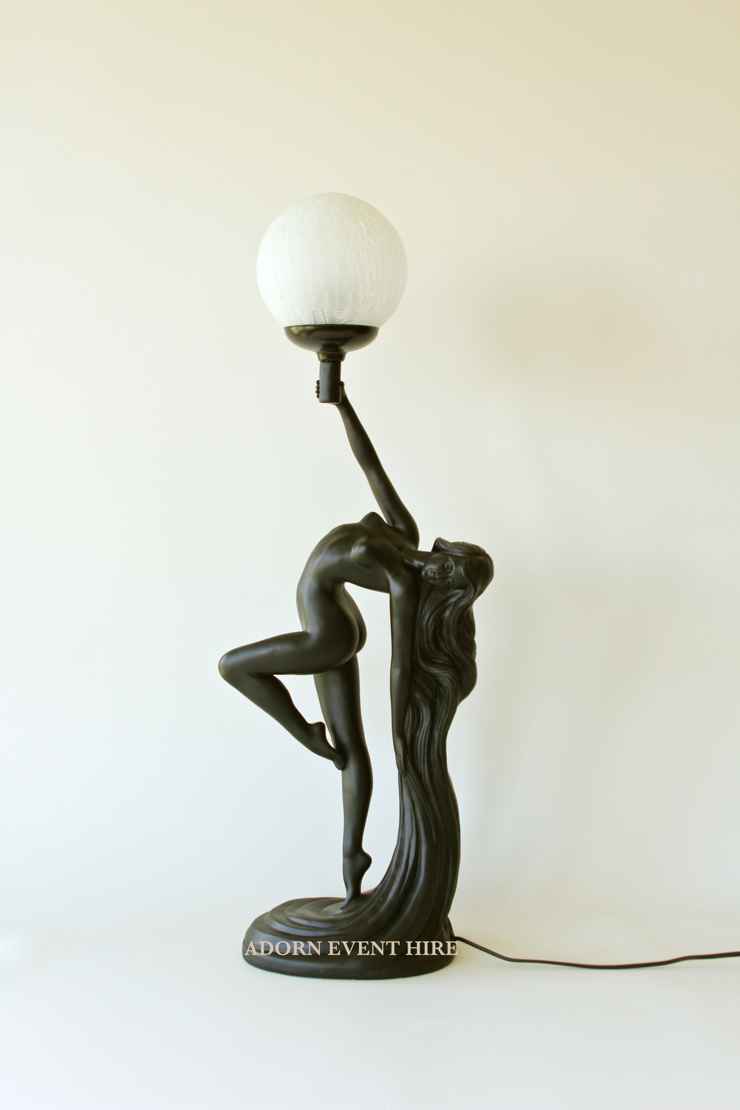 art nouveau lamp lady