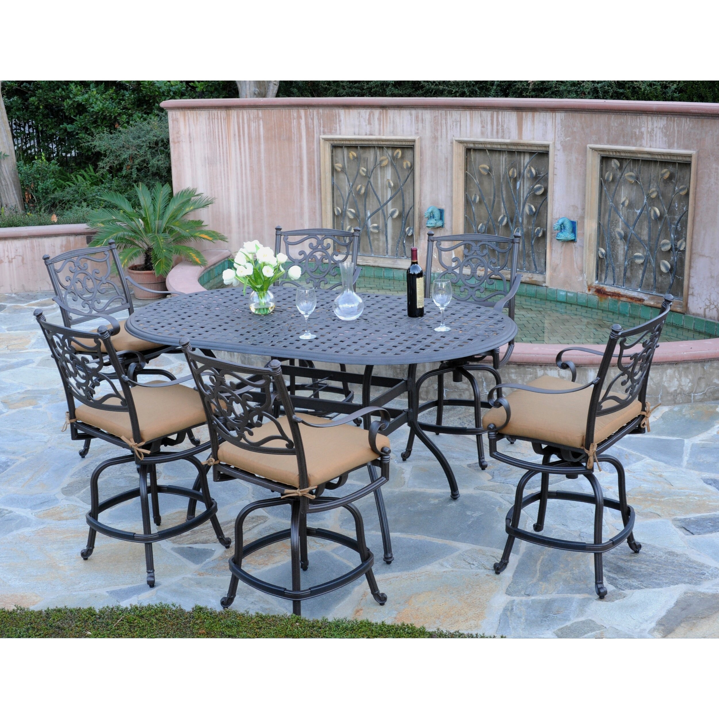 Outdoor Dining Furniture Bar Height - Rst Brands Cannes 5-piece Wicker ...