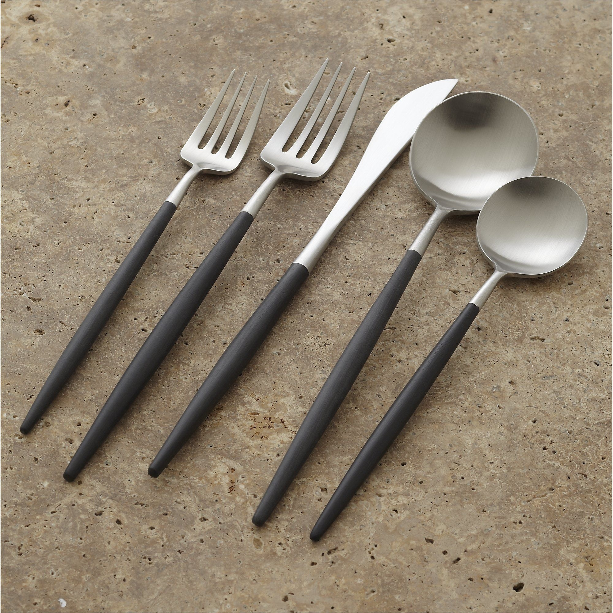 Forged Rustic Gold Handle Flatware
