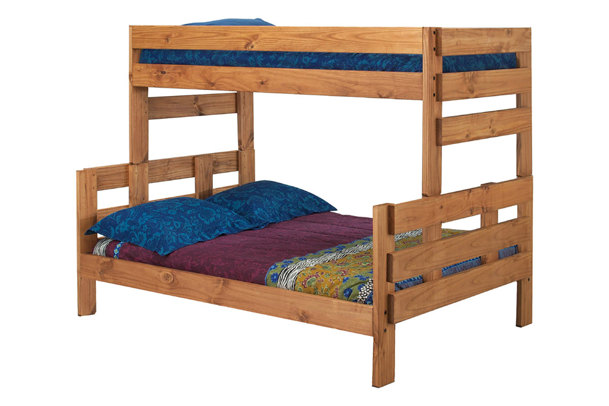 wood bunk bed full over twin