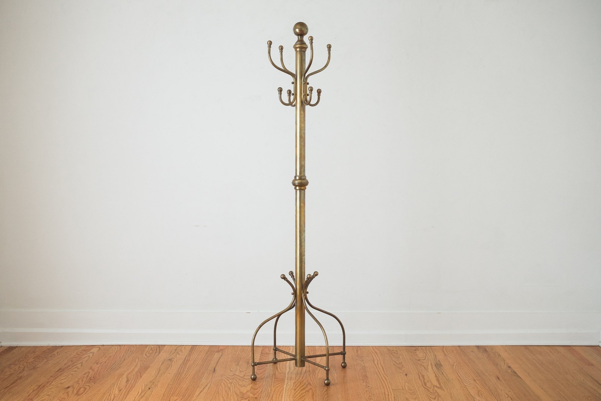 Vintage Brass and Copper Miniature Coat Rack Jewelry Tree