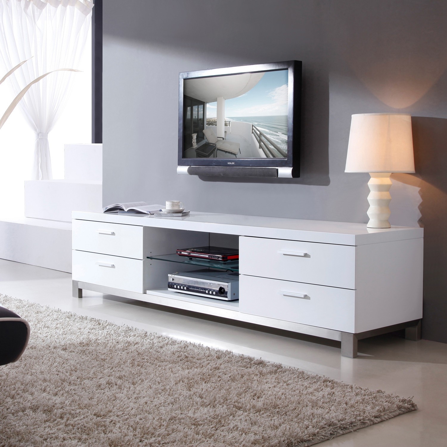Contemporary White Tv Stand - Ideas on Foter