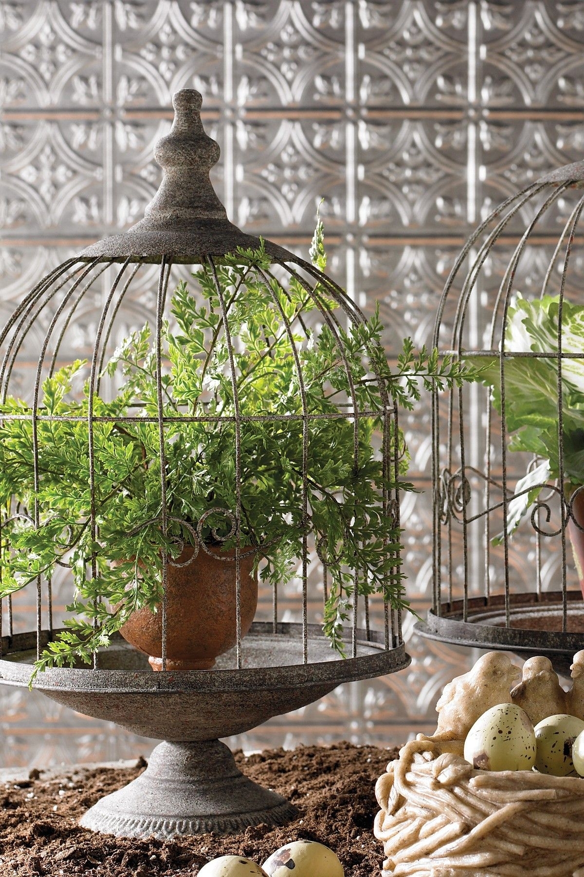 Vintage Metal Decorative Outdoor Cage/heavy Hanging Bird Cage