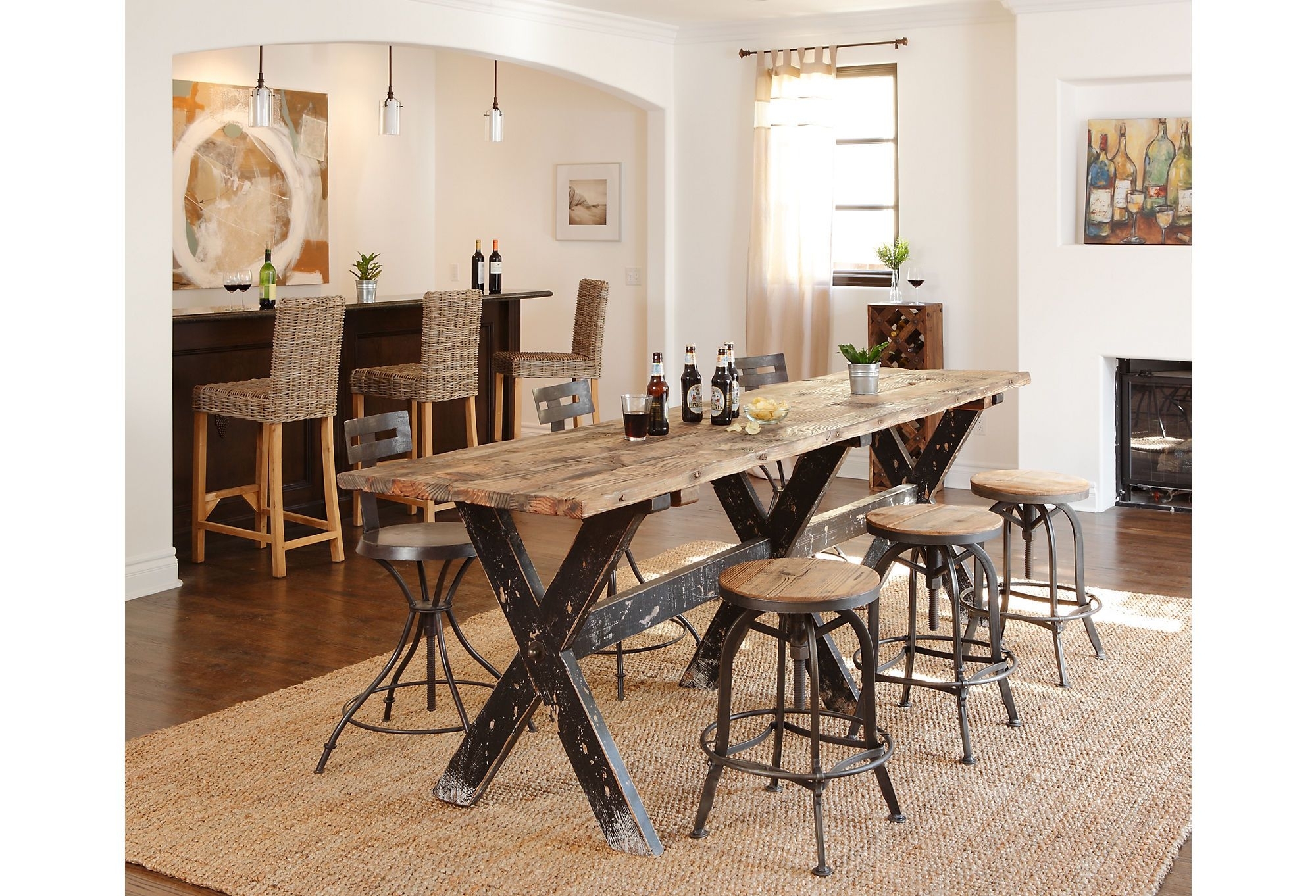 pub country style kitchen table