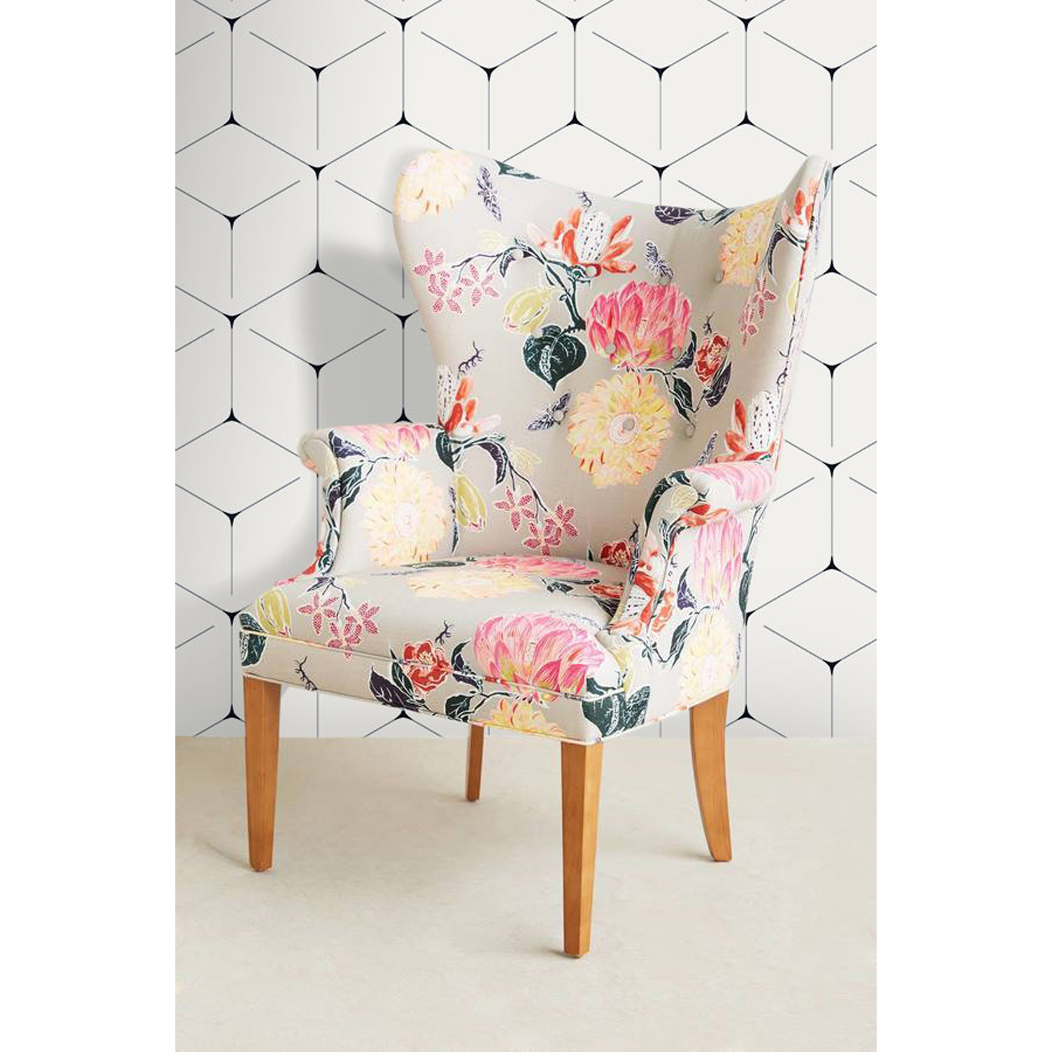 Bold print accent discount chairs