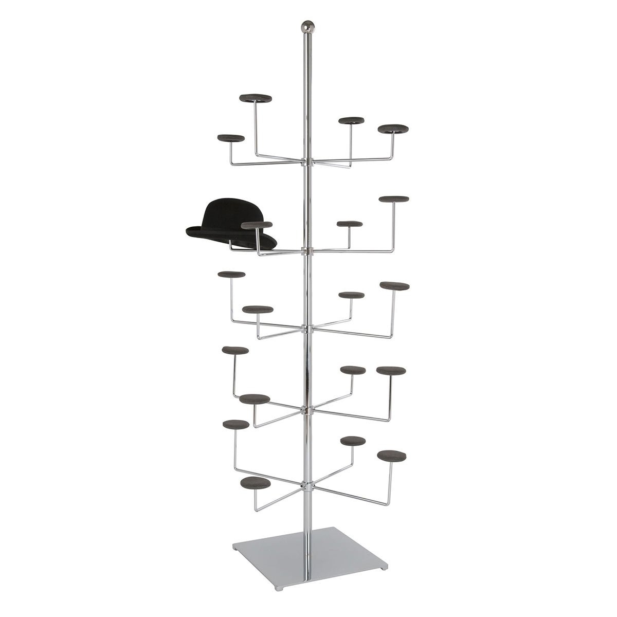 Simlive Metal Hat Display Stand 7 Tier Free Standing Hat Rack for Home Bedroom Storage Holder 35 Hats/Caps Office Hallway 