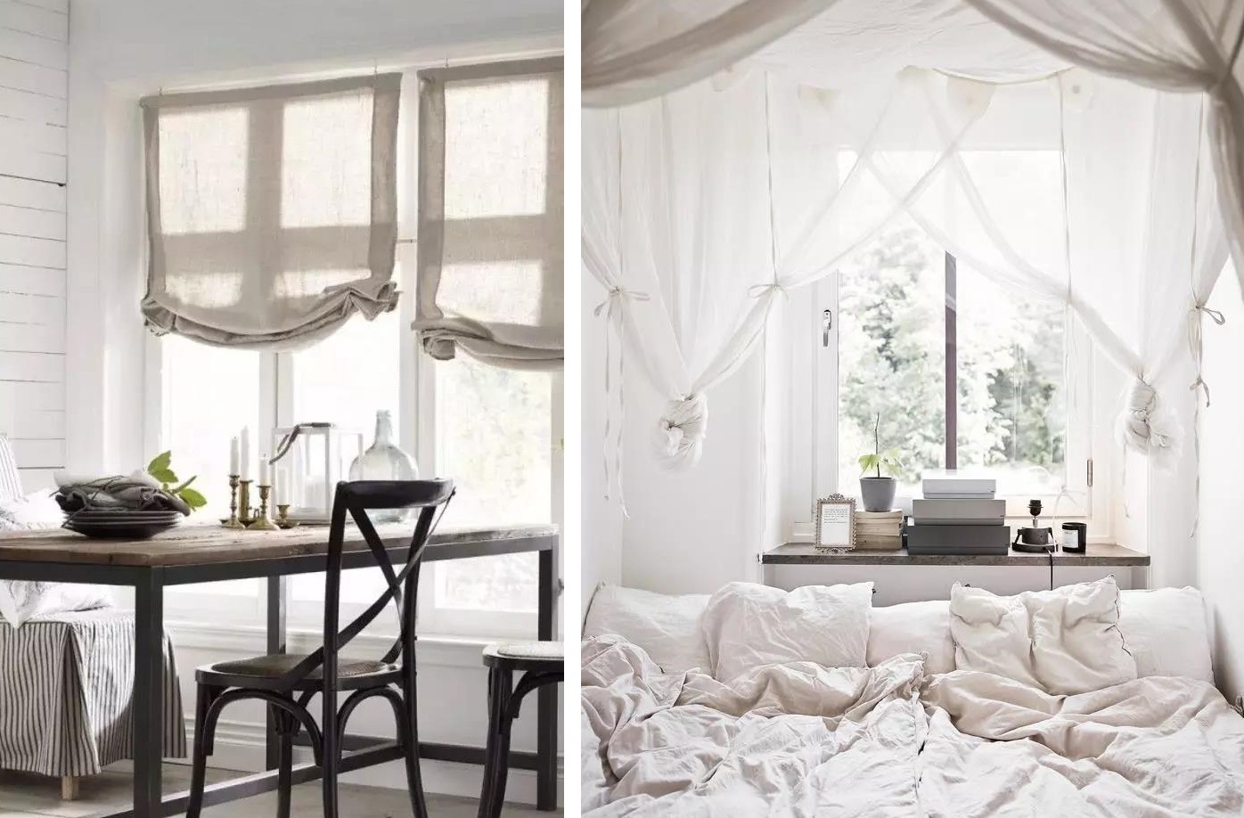 Retro Cotton Linen Curtain Drapes Window Panels Screen Bedroom Living Room Decor 