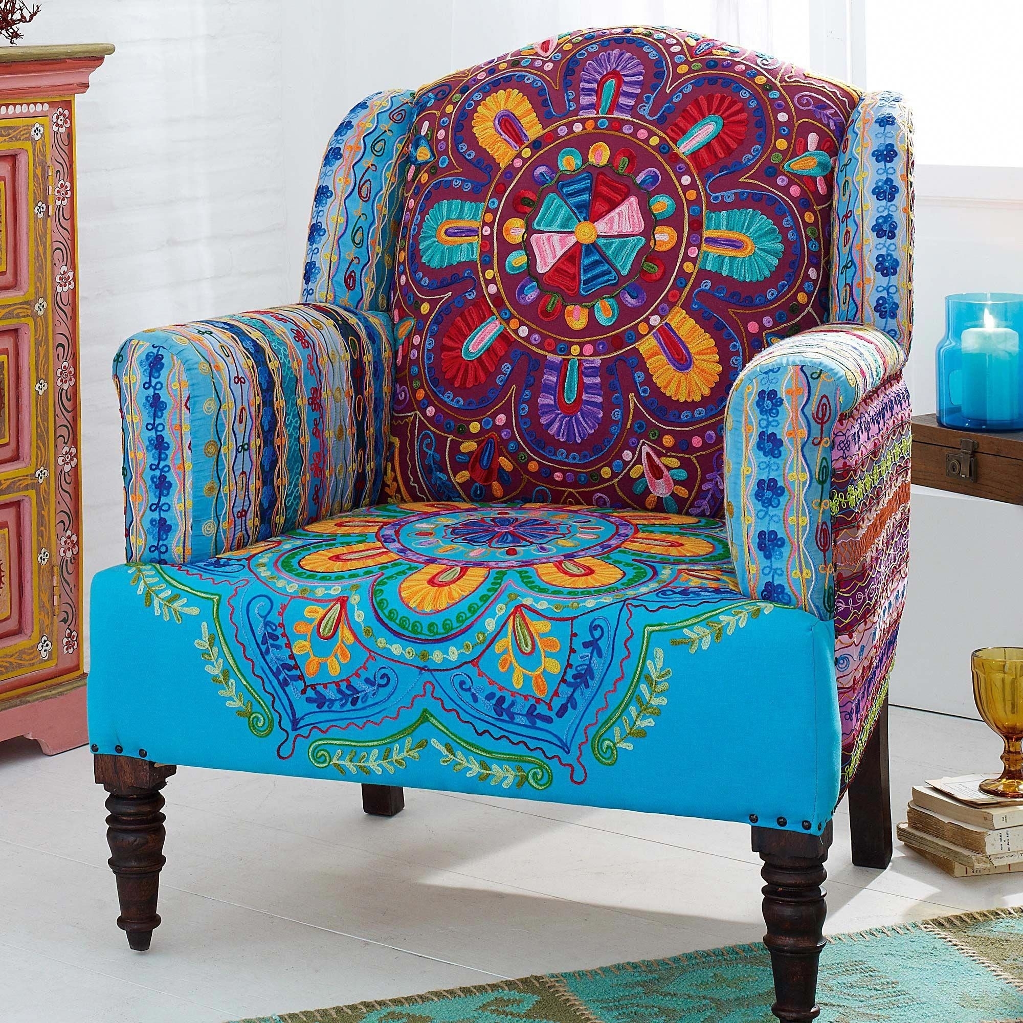 Patterned Colorful Accent Chairs Theyre The Perfect Room Update Img Bachue