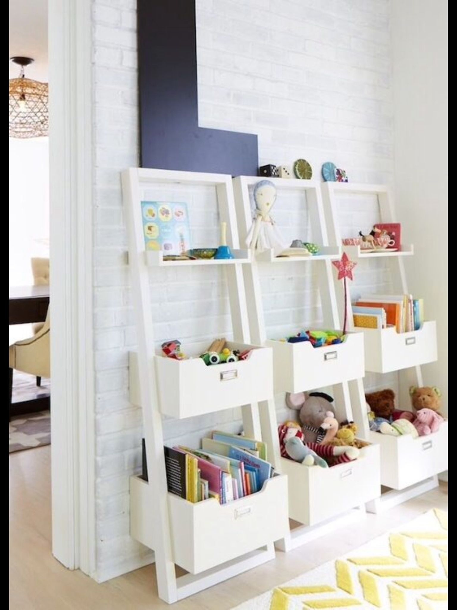 Emall Life Kids Large Bookcase Bookshelf with DIY Sticker Toy Storage Organizer 