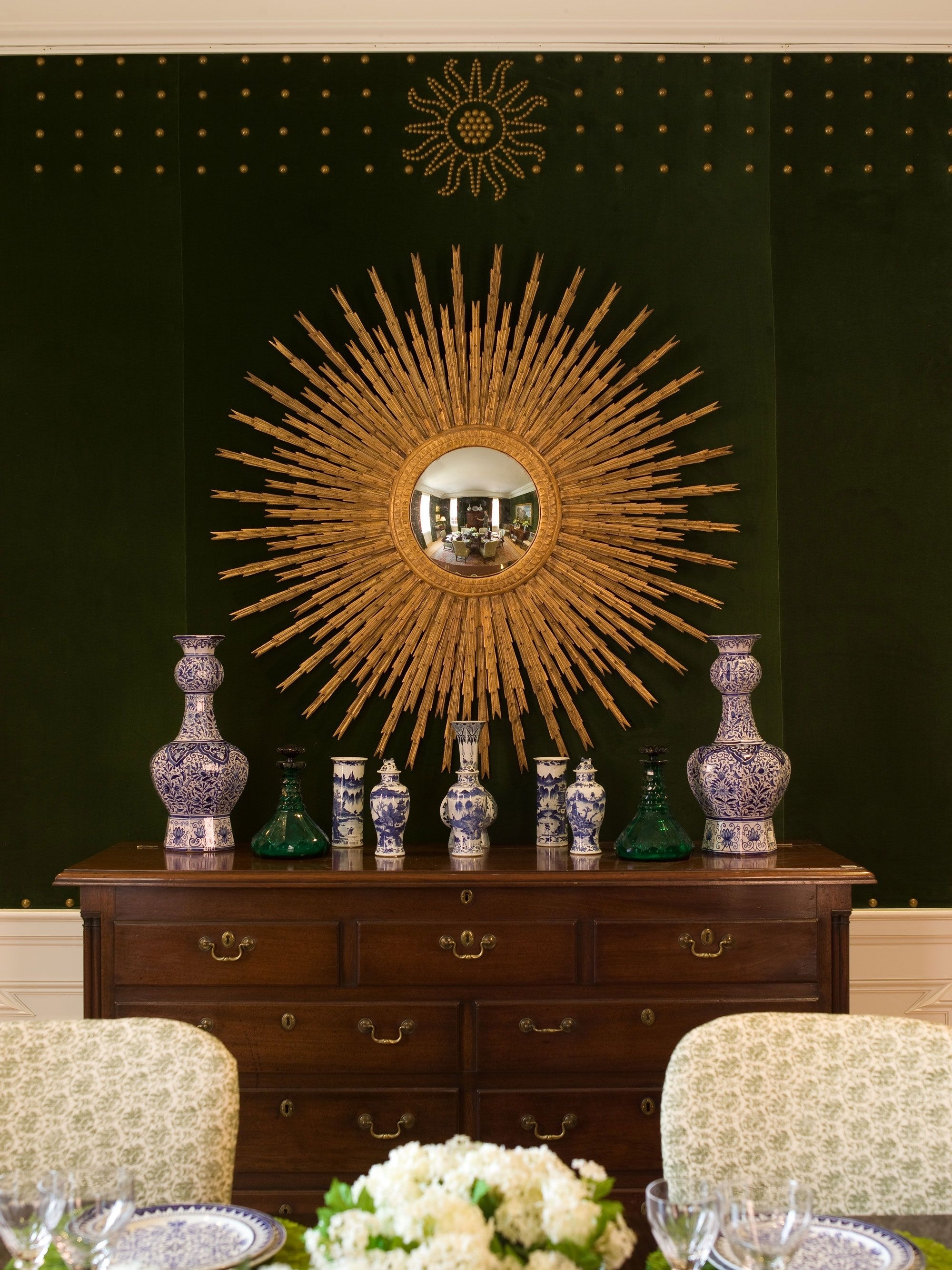 MCDFL Sun Mirror Gold Round Decorative Wall Sunburst Mirrors Home