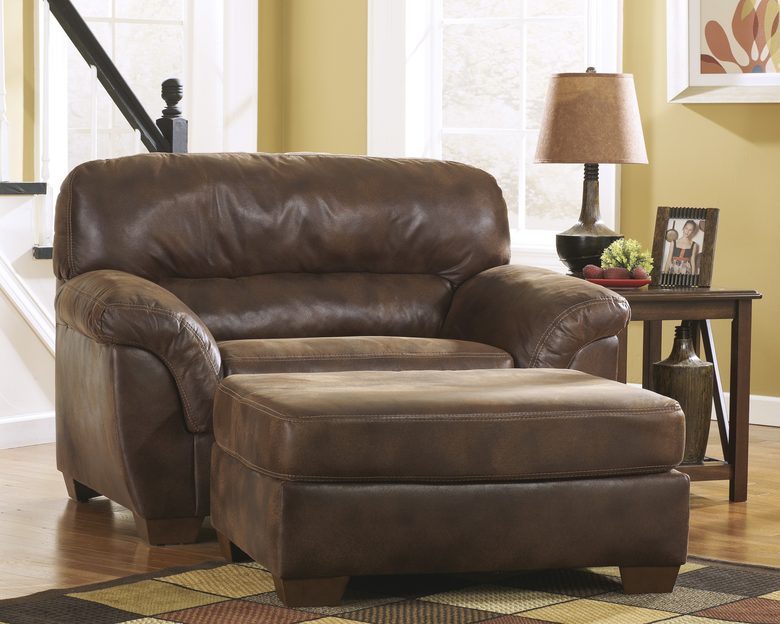 Leather Chair And A Half With Ottoman Ideas On Foter