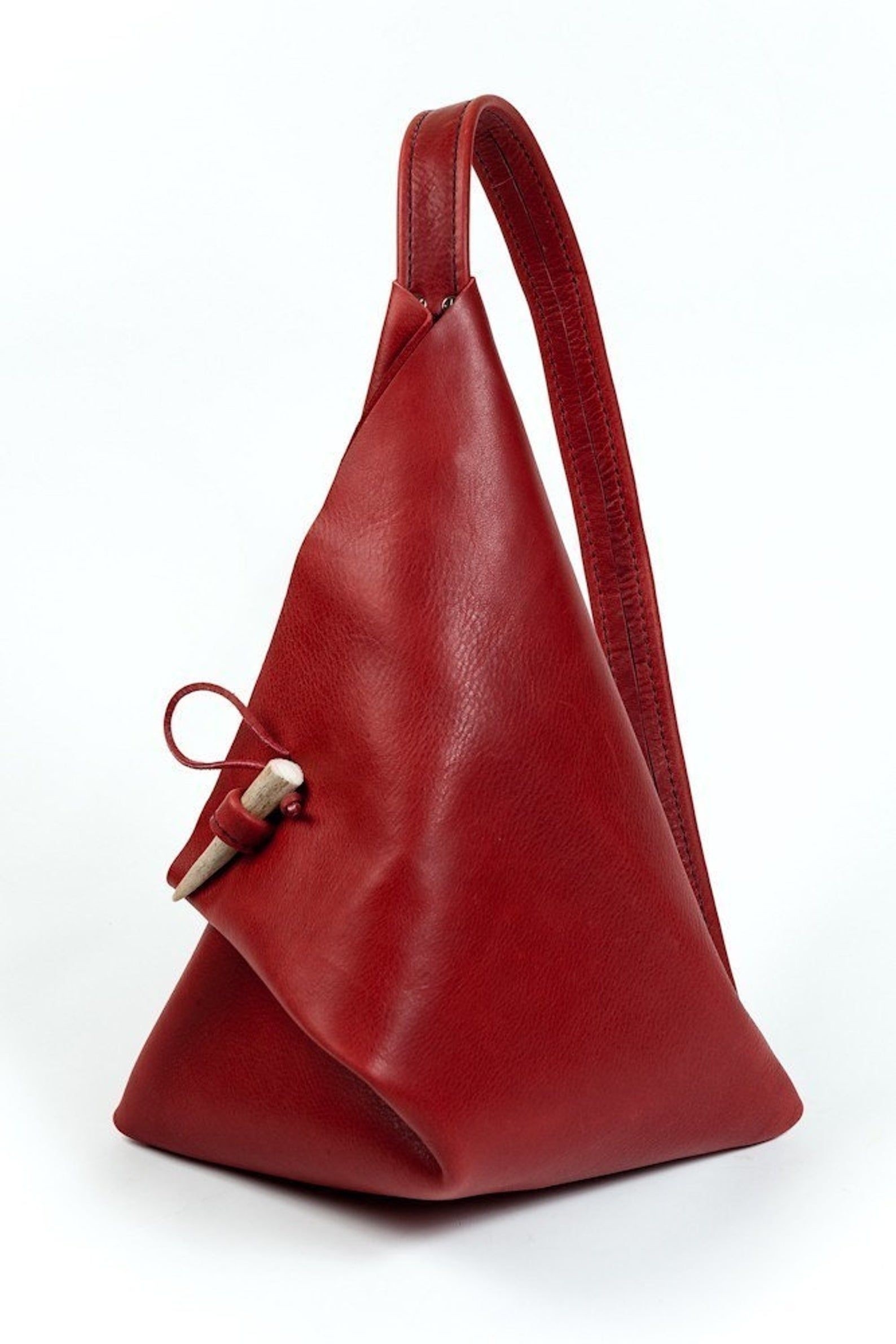 Genuine Leather Backpack Handbag Purse Sling Shoulder Bag Medium Size 