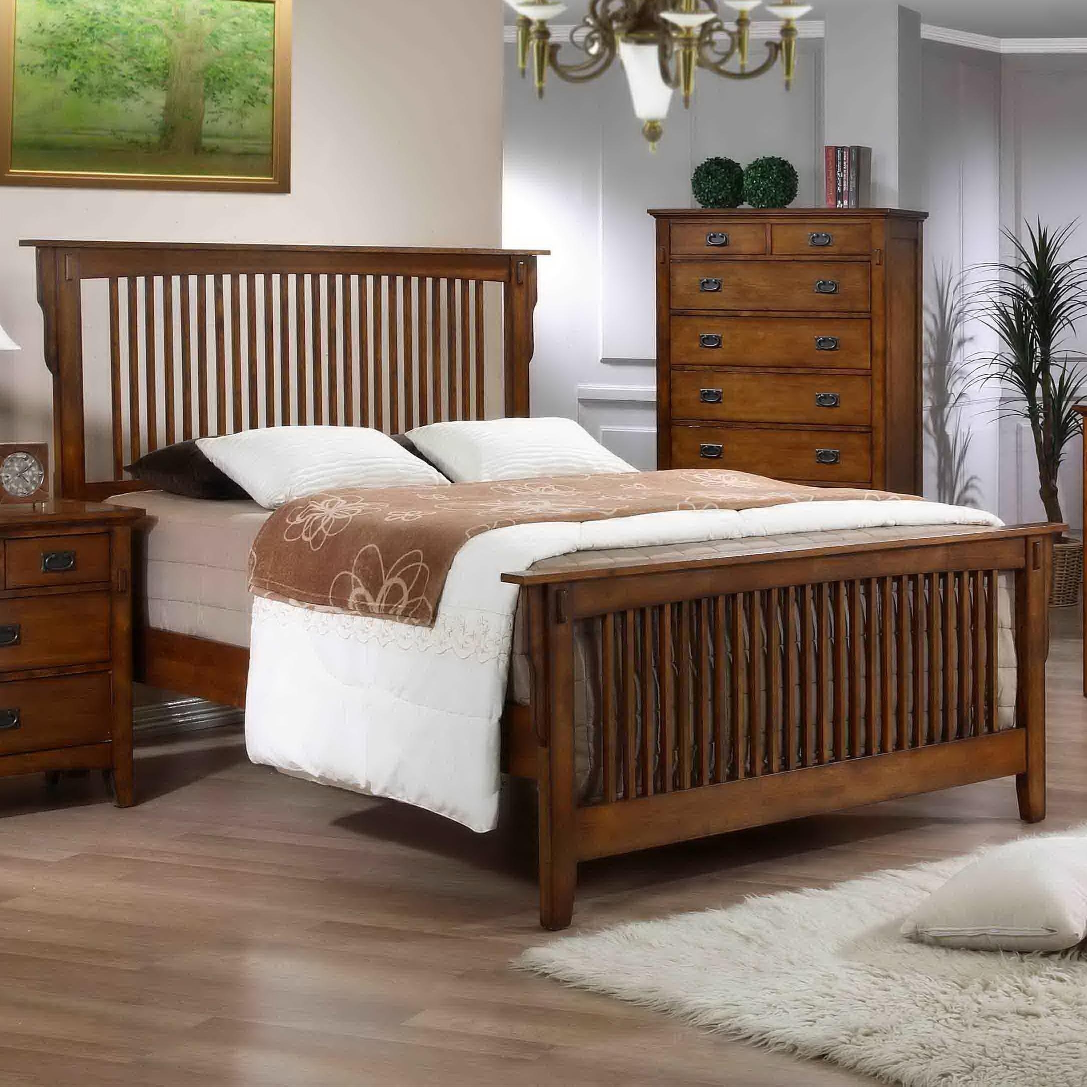 Mission Oak Bedroom Furniture Oak bedroom queen beds solid platform ...