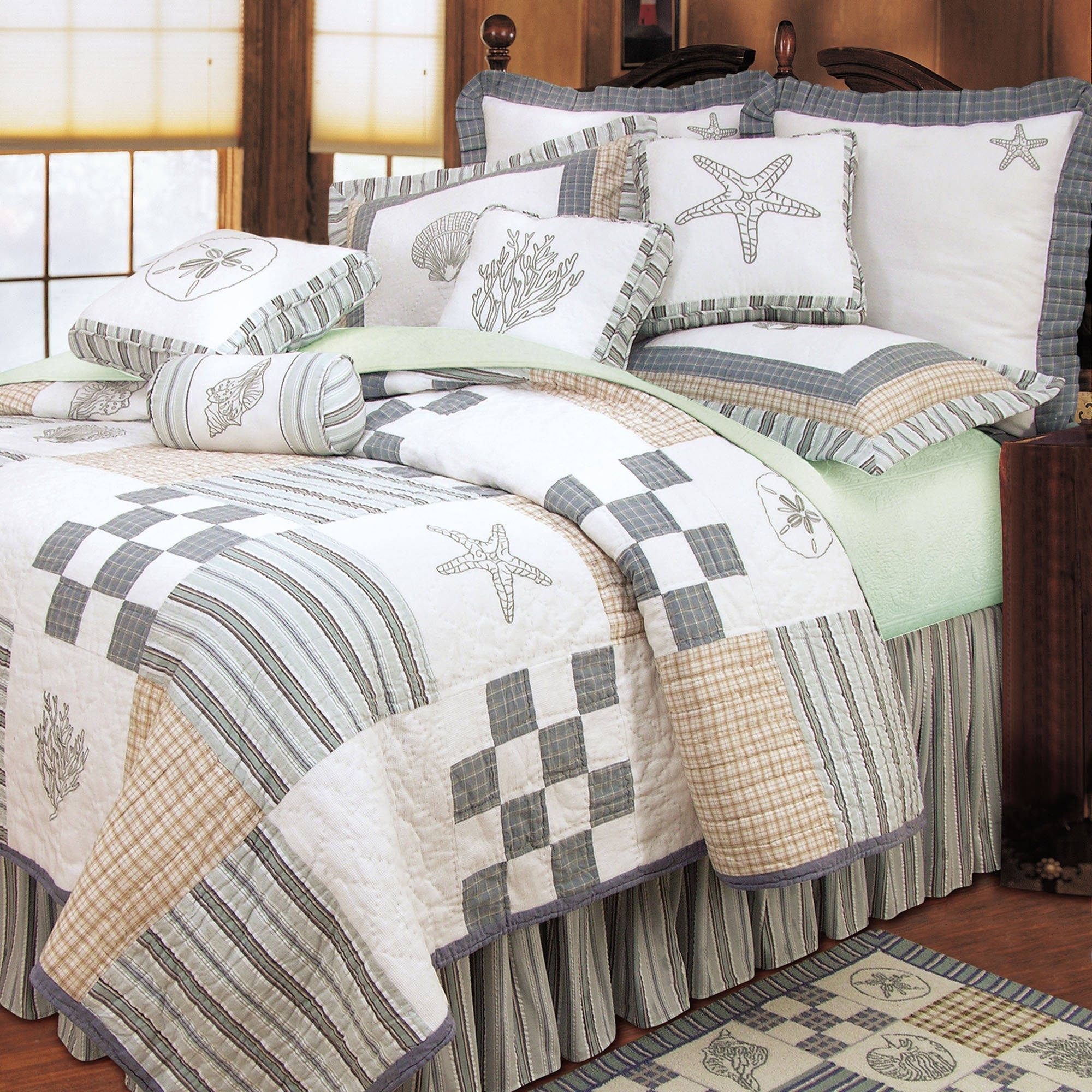 Sailboat Comforter Set Twin, Summer Nautical Bedding For Boys