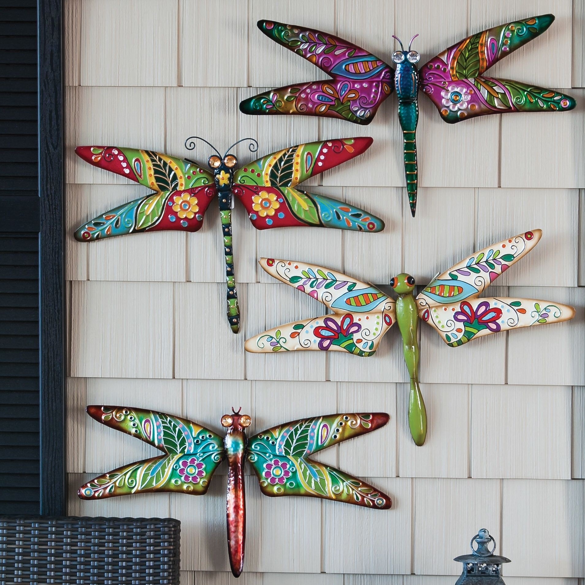 Metal Butterflies Round Indoor/Outdoor Wall Decor