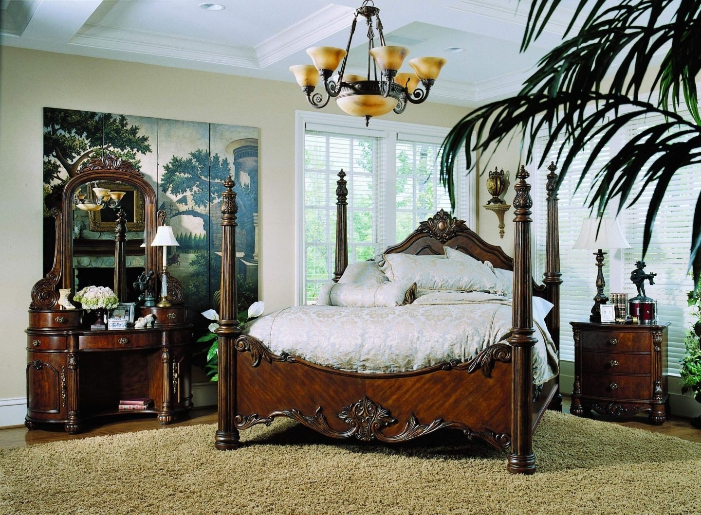 pulaski bedroom furniture set 4 post