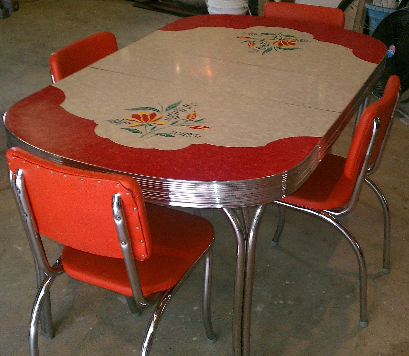 Astonishing Collections Of 1950s Chrome Kitchen Table And Chairs