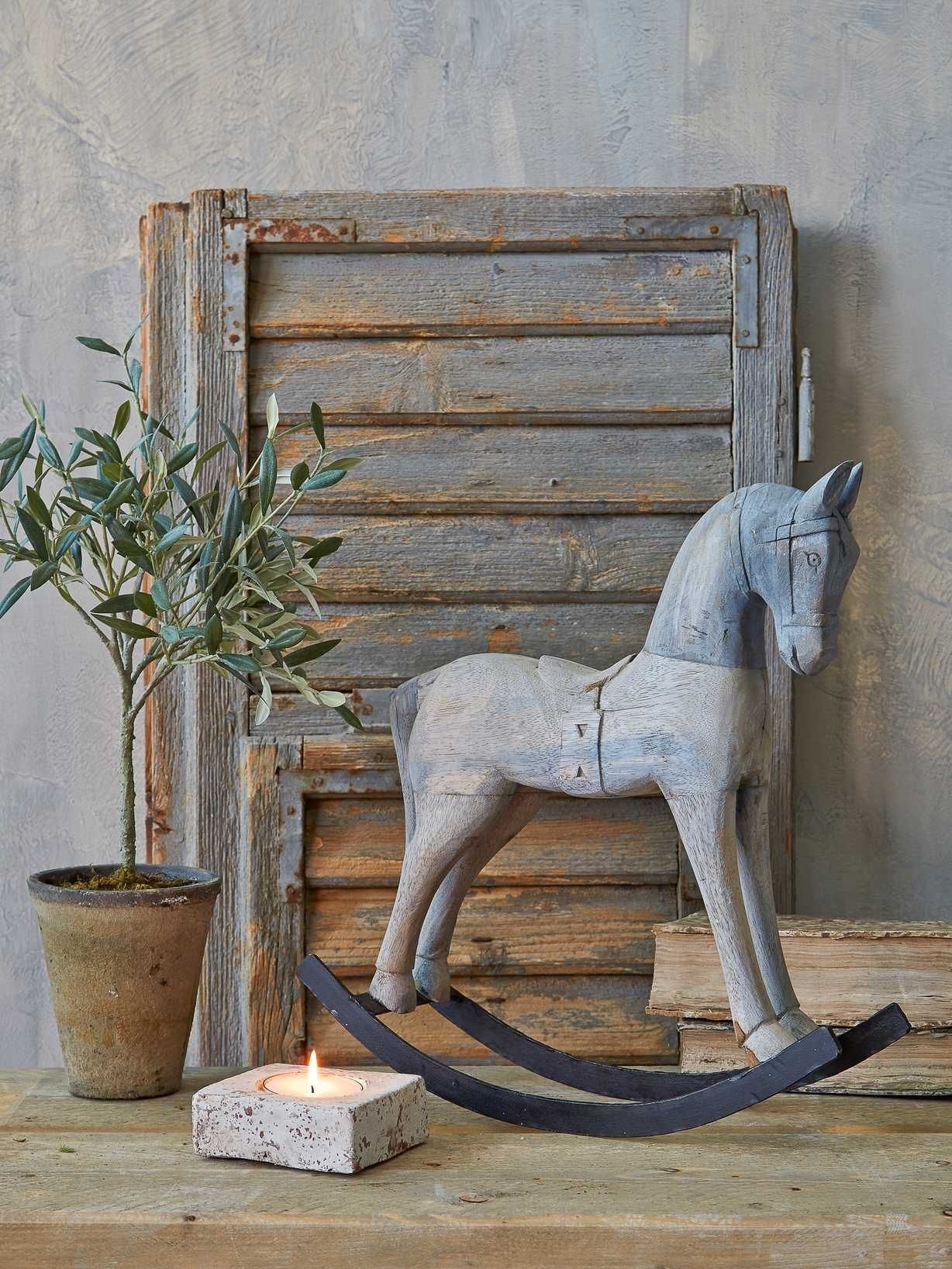 decorative wooden rocking horse