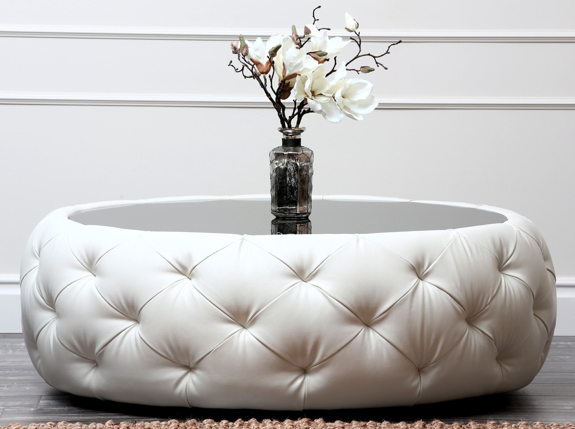 Round Tufted Ottoman Coffee Table Ideas On Foter