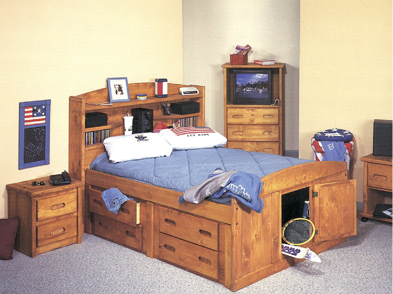 solid wood kids bedroom set