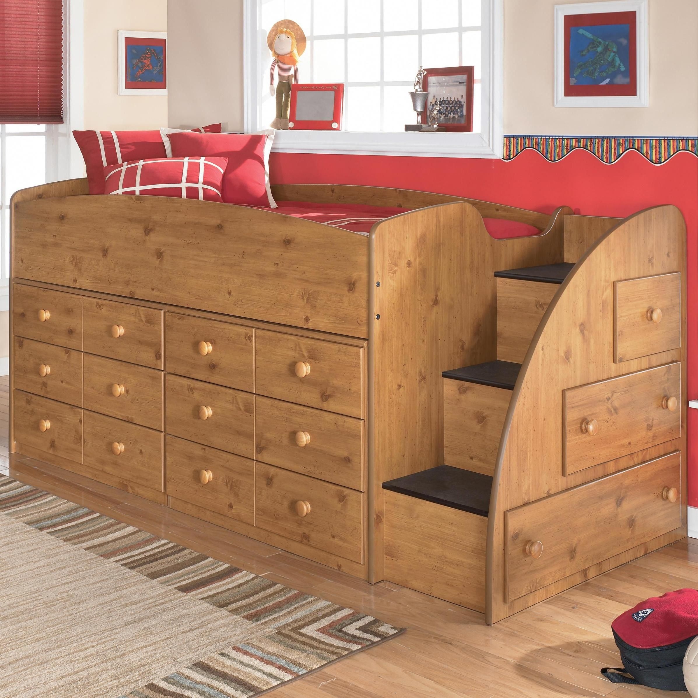 Raised twin bed with on sale storage