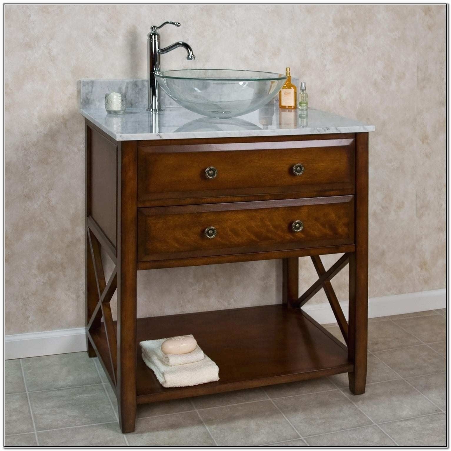 Vessel sink vanity on sale base only