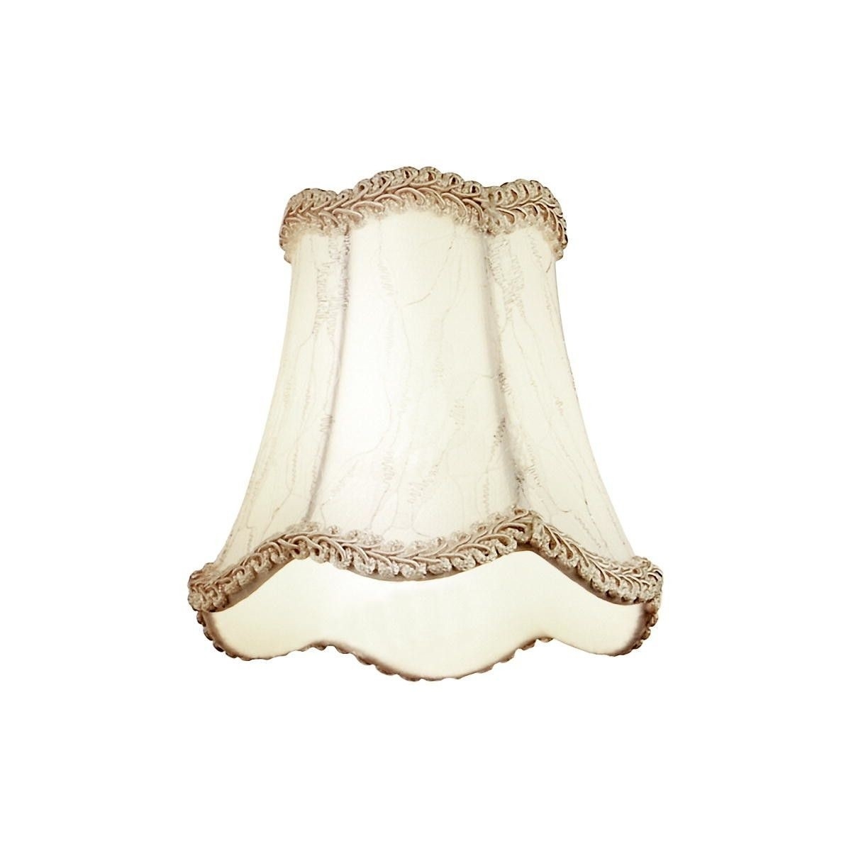 5 1/2" tall Beige/ Olive Lamp Shade with Beads and Fringe 