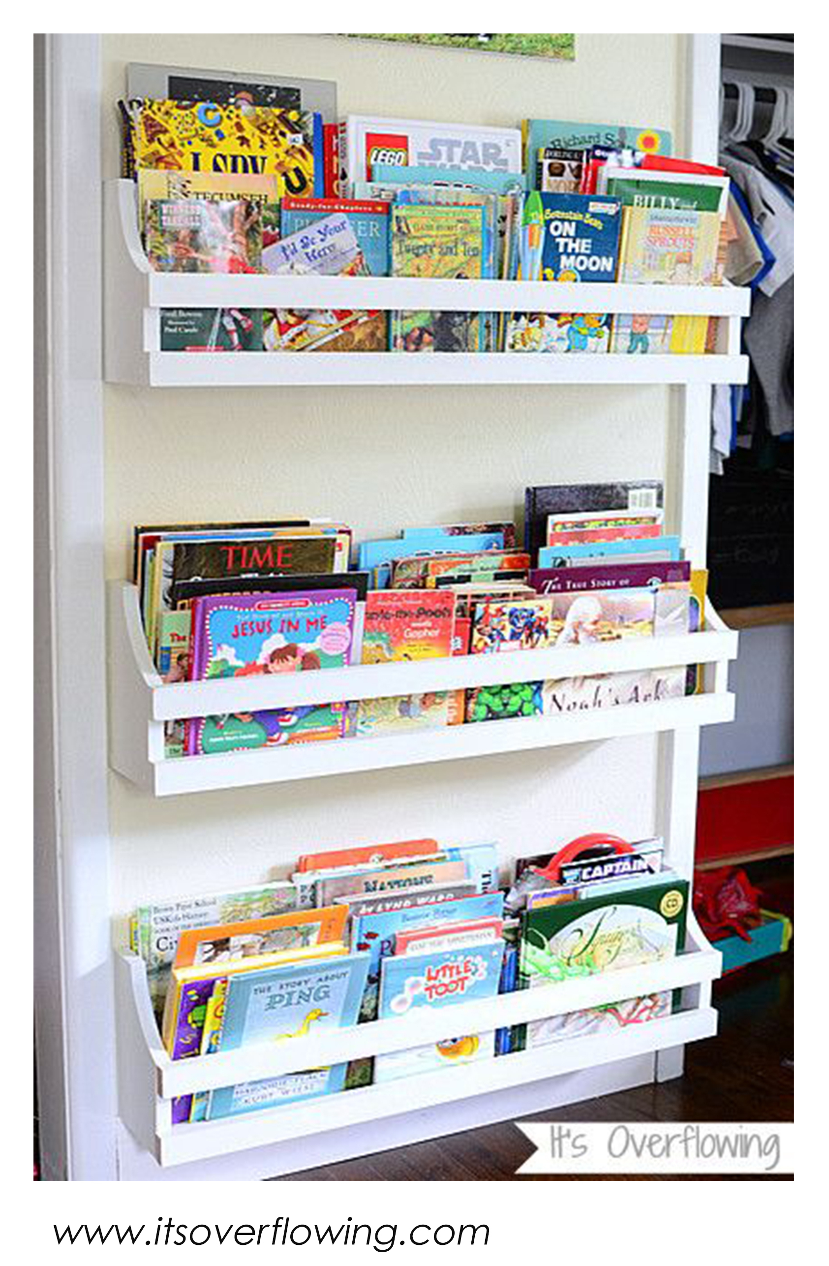 Wall mounted hot sale kids bookcase